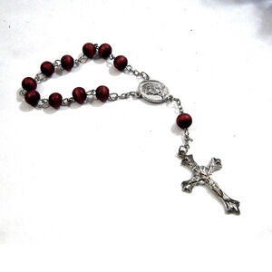 Vintage Travel Pocket size Catholic Rosary Christian Religious Prayer Beads